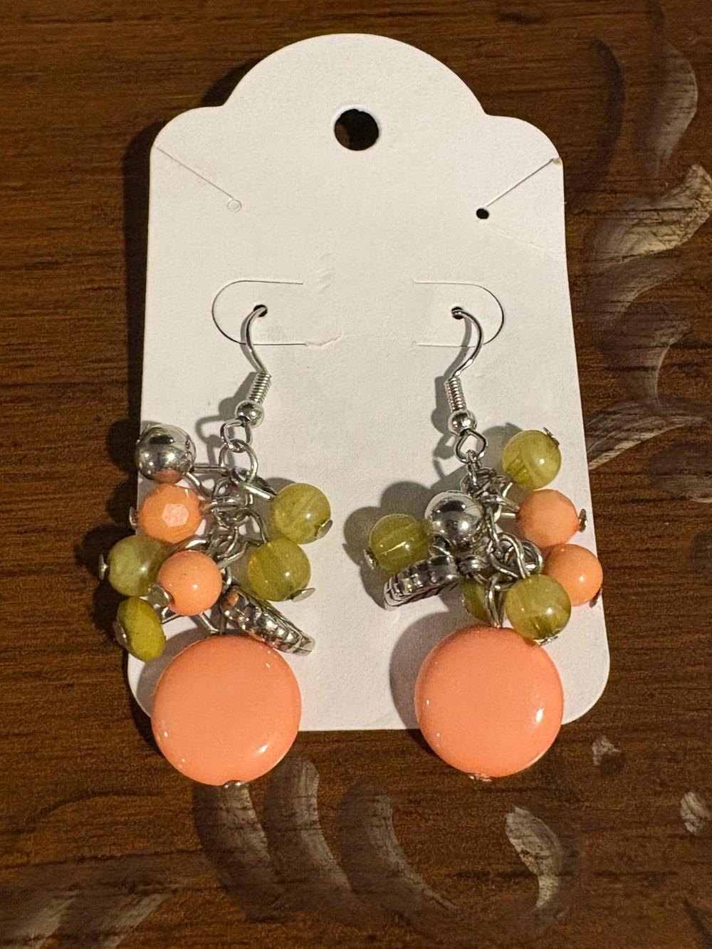 FREE with purchase! Women’s Peach / Silver Drop Earrings